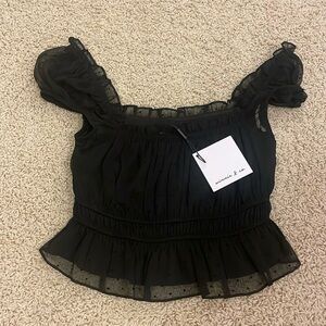 Showpo Black Crop Top